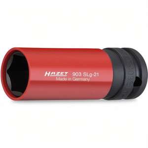 Hazet 6-Point Long Square <b>Impact</b> <b>Socket</b> 1/2'' with Traction Profile for Wheel Mounting - Product Image 3