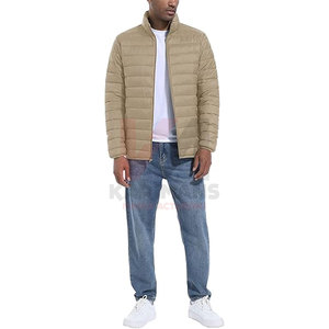 Veste bouffante légère et chaude pour hommes, coupe-vent en nylon respirant, hydrofuge, coupe-vent, ourlet élastique, en vrac OEM - Product Image 3