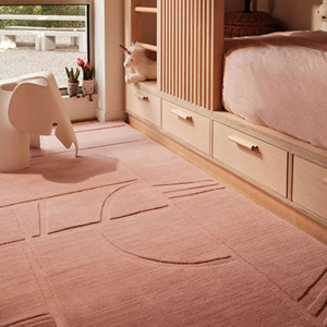 Tapis en laine abstrait contemporain moderne Beige noir blanc tapis tufté à la main pour la maison pique-nique cadeau de noël pour le salon - Product Image 3