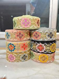 Luxury Beaded Floral <b>Net</b> Embroidery Lace <b>Fabric</b> for Bridal Gowns Eco-Friendly DIY Sewing & Fashion Design - Product Image 2