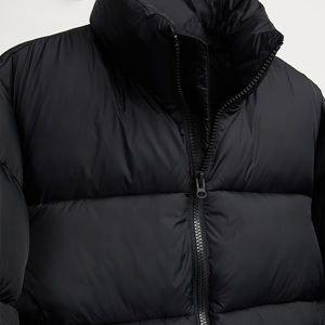 Nouvelle veste d'hiver matelassée noire en polyester sur mesure de haute qualité, fabrication OEM, vente en gros, idéale pour l'hiver - Product Image 5