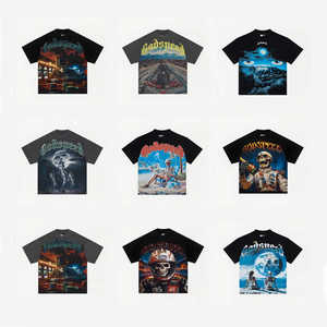 Camiseta Vintage de Algodón 100% con Lavado Ácido para Hombre, Estilo Urbano GOD SPEED, Corte Holgado, Ecológica y Transpirable - Product Image 6