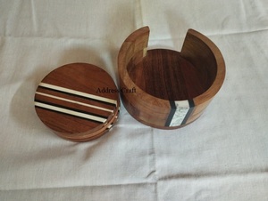 Posavasos de Madera Rústica para Tazas de Té, para el Hogar, Bar, Restaurante, para Bebidas, Posavasos de Madera Más Vendidos, para Oficina, Café, Comedor, Fiestas, Posavasos para Té - Product Image 5