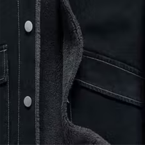 100% coton tricoté acide WashPremium haute qualité hommes Style de détresse veste en jean personnalisée saison d'hiver - Product Image 5