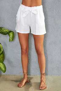 Pantalones Cortos de Tulipán para Mujer, Transpirables, Ecológicos, de Secado Rápido, Elásticos, con Frente Plano Alto, Volantes, Ribete de Encaje, Dobladillo Curvo, 100% - Product Image 4