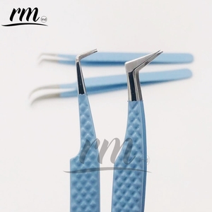 RMI haute qualité argent bleu ciel 90 volume russe cils pince à épiler extensions de cils professionnelles pince à épiler pince à épiler durable - Product Image 1