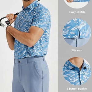 Polos de golf confortables pour hommes à manches courtes, avec logo personnalisé, couleurs unies, tissu tricoté à séchage rapide, teint en pièce - Product Image 3