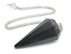 Pendule en hématite de haute qualité cristal naturel pierre précieuse cône à facettes pendule de radiesthésie pour pendules de guérison Reiki à vendre - Product Image 3