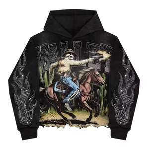 Sudadera con Capucha 100% Algodón, Personalizada con Pedrería, Impresión DTG, Cierre Completo, Dobladillo sin Rematar, Felpa Francesa con Patrón Sólido, Cremallera, Impresión Serigráfica - Product Image 2