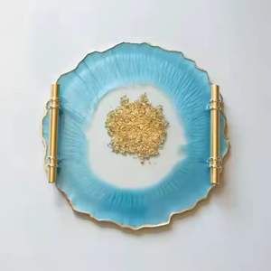 ถาดเรซิ่นสไตล์นางฟ้าสุดหรูสำหรับเสิร์ฟและจัดแสดง ถาดเสิร์ฟทำมือ วัสดุออร์แกนิค 100% - Product Image 6