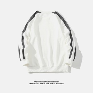 Sudadera de gran tamaño para hombre, ropa de calle, jerséis con costuras a rayas, sudaderas holgadas de Hip Hop para hombre, sudaderas para hombre - Product Image 6