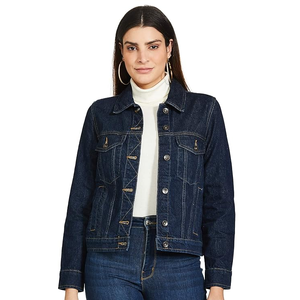 Veste en jean pour femmes de qualité d'exportation, prix de gros bon marché, design personnalisé, coton lavé, écologique, respirant - Product Image 1