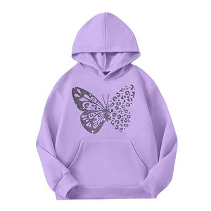 Sudaderas con Capucha para Mujer, 100% Algodón, Transpirables, de Secado Rápido, Casuales, de Manga Corta y Larga, con Bolsillo Tipo Canguro, Diseño Personalizable - Product Image 2