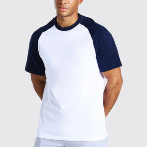 เสื้อยืดแขนแร็กแลนสำหรับผู้ชายมีลายสีพื้นสไตล์ล่าสุดออกแบบได้ตามต้องการ - Product Image 1