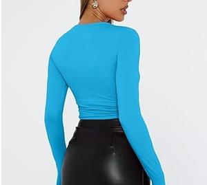 เสื้อยืดลำลองผู้ชาย คอตั้ง ผ้าฟลานเนลถัก แขนยาว เนื้อผ้าหนา แห้งเร็ว เป็นมิตรกับสิ่งแวดล้อม ระบายอากาศได้ดี เหมาะสำหรับฤดูหนาว - Product Image 3