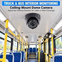 Caméra de recul dôme OEM AHD 1080P pour camion, bus, vision nocturne réglable à 170 degrés, IP68, 12V 24V, véhicule utilitaire