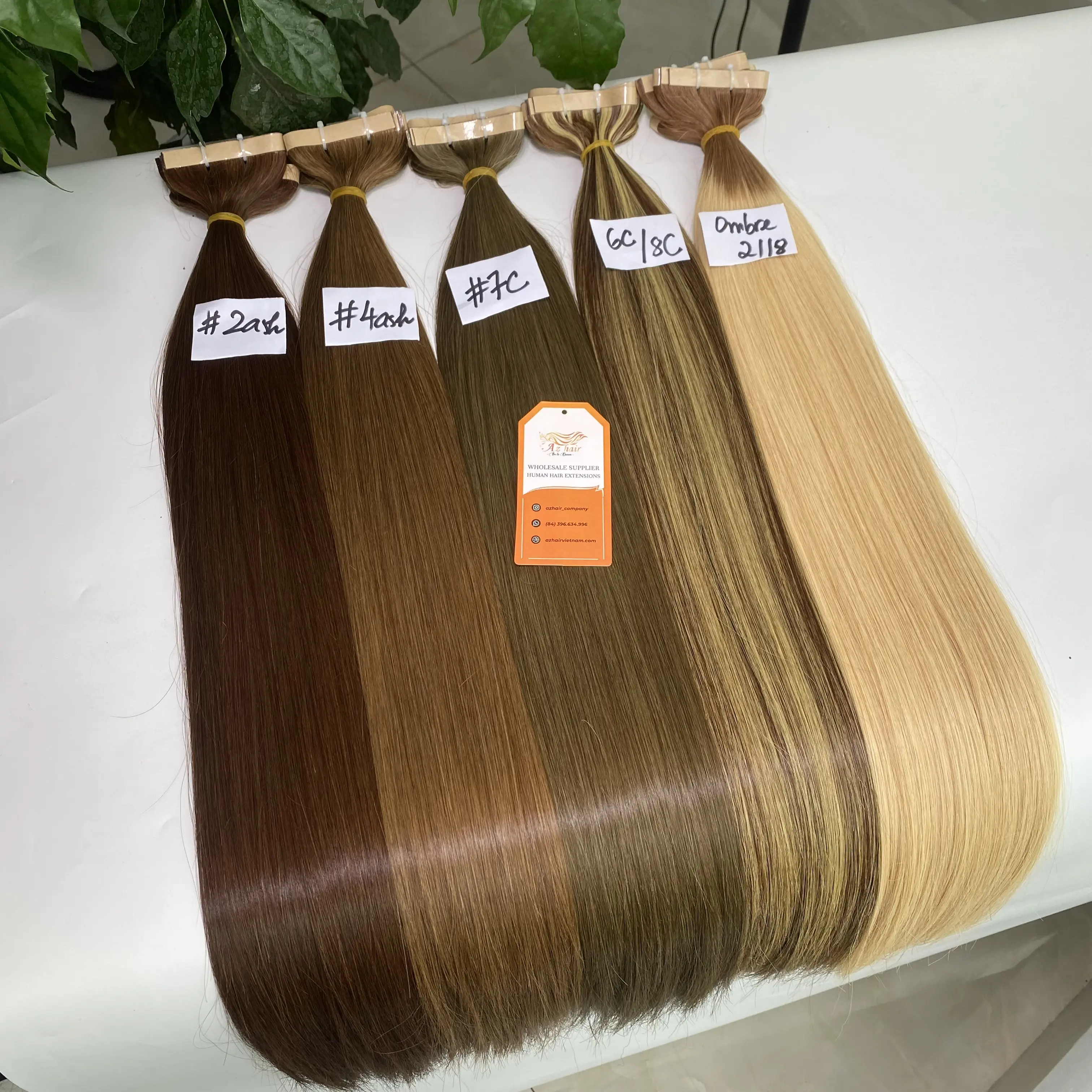 Wholesale Price Tape In Hair Extensions Long Line Hair Strip Tape Human Raw Hair 12A Grade