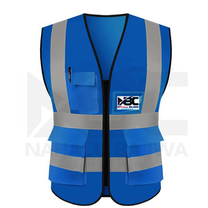Chaleco DE SEGURIDAD reflectante multibolsillos personalizable ropa de poliéster con soporte de logotipo personalizado - Product Image 6