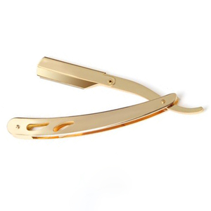 Rasoir personnalisé de barbier à bords droits, couleur or rose, rasage en douceur, rasoir manuel pliable pour hommes avec emballage personnalisé - Product Image 6