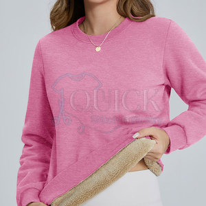 Sudadera de lana Sherpa hecha a medida para mujer, tela antiarrugas, diseño suave cálido, sudadera de lana Sherpa para mujer - Product Image 2