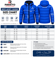Blouson matelassé à capuche pour homme, épais et chaud, fermeture éclair sur le devant, bleu uni, coupe-vent, style streetwear hiver.