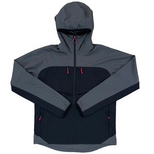 Veste coupe-vent pour homme en toile noire à fermeture éclair, légère et personnalisable en gros, imperméable, en polyester, avec fermeture éclair - Product Image 1