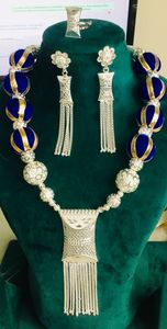 Collier classique en cristal plaqué rhodium pour femmes ensemble de bijoux de mode pour mariages fêtes fiançailles; cadeau exporté USA France - Product Image 6