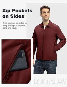 Vestes coupe-vent décontractées pour hommes, imperméables, à capuche, coupe-vent décontracté, vêtements pour hommes, vestes d'automne - Product Image 3