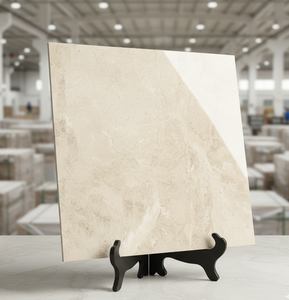 Carreaux de porcelaine modernes 600x600mm, finition brillante gris breccia, antidérapants, épaisseur 8mm, pour salon, hall, supermarché, école - Product Image 1