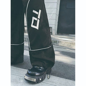 Ensemble de survêtement vintage pour homme, pantalon large à jambes larges, coupe ample, tissé en coton, de grande taille, de haute qualité, pour l'hiver - Product Image 4