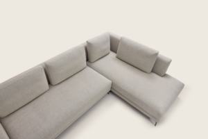 Modern Italian Five-Seat Corner <b>Sofa</b> High Quality Portofino Fabric <b>Cover</b> in Light Gray for Hotels Apartments Malls Villas - Product Image 4