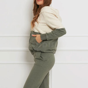 2025 femmes haute qualité coton décontracté survêtements motif solide col montant Logo personnalisé impression hiver vêtements quotidiens - Product Image 5