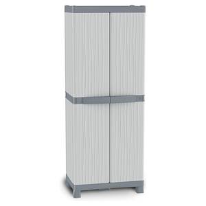 Armario Portátil de Plástico WAVE Base 3700 con 2 Puertas Abatibles, Color Gris Oscuro Claro (70cm), Kit de Muebles para Armario WAVE Base 3700 de Terry - Product Image 1