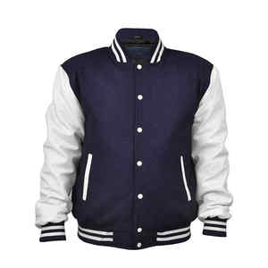 Chaqueta Universitaria de Béisbol de Cuero de Alta Calidad con Cuello Alto, Tela de Lona, Prenda de Invierno, Transpirable, con Exterior de Algodón - Product Image 2