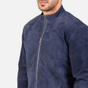 Indemand Blouson aviateur en cuir respirant élégant pour hommes Veste d'extérieur confortable et légère de luxe avec logo personnalisé - Product Image 4