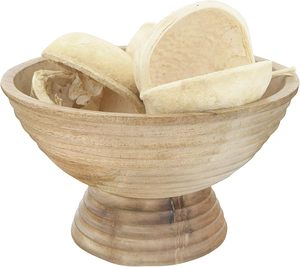 Cuenco con patas de madera de mango Marrón 5 cuartos Cuencos grandes para servir o para comida Cuenco grande redondo para mezclar - Product Image 5