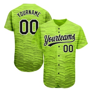 Camiseta de uniforme de béisbol de moda personalizada barata camiseta de béisbol OEM sublimación de cuello en V camisetas de béisbol de sublimación - Product Image 5