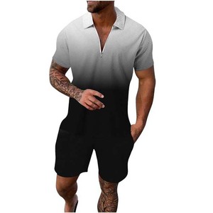 2024 nouvelle mode Logo personnalisé vêtements de sport d'été chemise et short de course hommes coton personnalisé hommes ensemble court en gros - Product Image 6