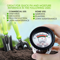 PH et humidimètre de sol portable de qualité supérieure avec électrode de 295mm de long Kit de testeur de sol étanche outils pour intérieur extérieur