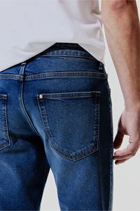 กางเกงยีนส์ผ้ายืดสำหรับผู้ชายกางเกงยีนส์ยาวถึงข้อเท้าเนื้อผ้าฝ้าย100% ดีไซน์ใหม่งานตามสั่ง - Product Image 5