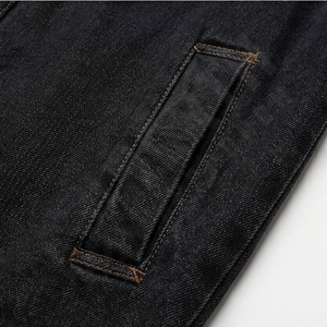 Men's Black Denim Jacket Classic Button Up Casual Outerwear Stylish Streetwear <b>Slim</b> Fit <b>Coat</b> Durable Workwear Fashion Jean - Product Image 5