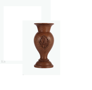 Top vendeur fait à la main Style élégant sculpté à la main Vase à pied pour la décoration Pot de fleur en bois pour les cadeaux et la décoration - Product Image 3