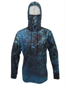 Sweat à capuche de pêche en plein air personnalisé avec design à manches longues, tissu polyester respirant à séchage rapide et caractéristiques de protection UV - Product Image 1