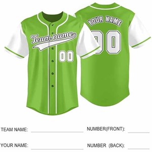 Baseball Jersey Sports Team Uniform Wedding Jerseys Gifts for Men Women Customized Team Names 100% Polyester Windproof Four-Way - Product Image 2