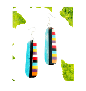 Bijoux mode femme Boucles d'oreilles incrustées de résine bijoux mode femme fille faits main - Product Image 2