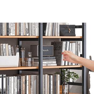 Scaffale Espositivo Multistrato in Acciaio e Legno da Terra per Libri, Uso Domestico, Fabbricazione in Lamiera - Product Image 5