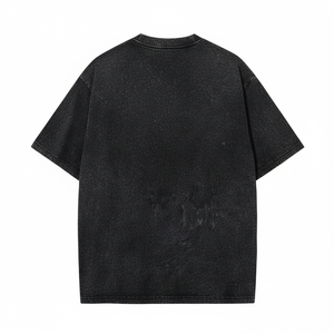 T-shirt unisexe en coton 100% tricoté, surdimensionné, uni, vintage, teinture unie, poids lourd, personnalisé - Product Image 2