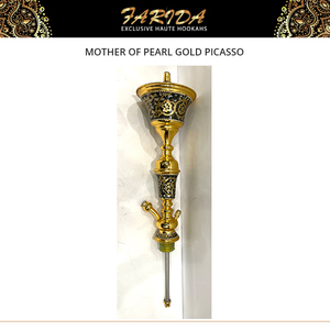 Chichas en acier inoxydable Picasso doré, nacre de qualité supérieure, design unique, qualité exceptionnelle, fournisseur en gros égyptien, fabrication sur mesure - Product Image 4