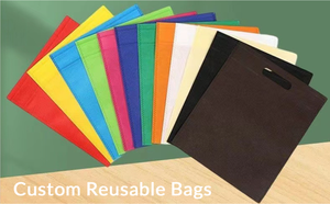 Bolsa de mano ecológica reutilizable personalizada, bolso de compras plegable con logotipo de texto personalizado con cierre de cremallera, regalo hecho en Vietnam - Product Image 5