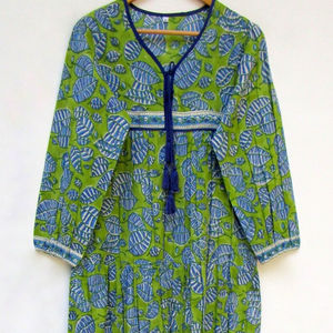 คอลเลกชัน2023ชุด Maxi Kaftan ชุดยาวย้อมผ้าเรยอนผ้าครึ่งแขนเสื้อทรงหลวมผ้า100% ด้านข้างผ้าฝ้ายธรรมชาติ - Product Image 1